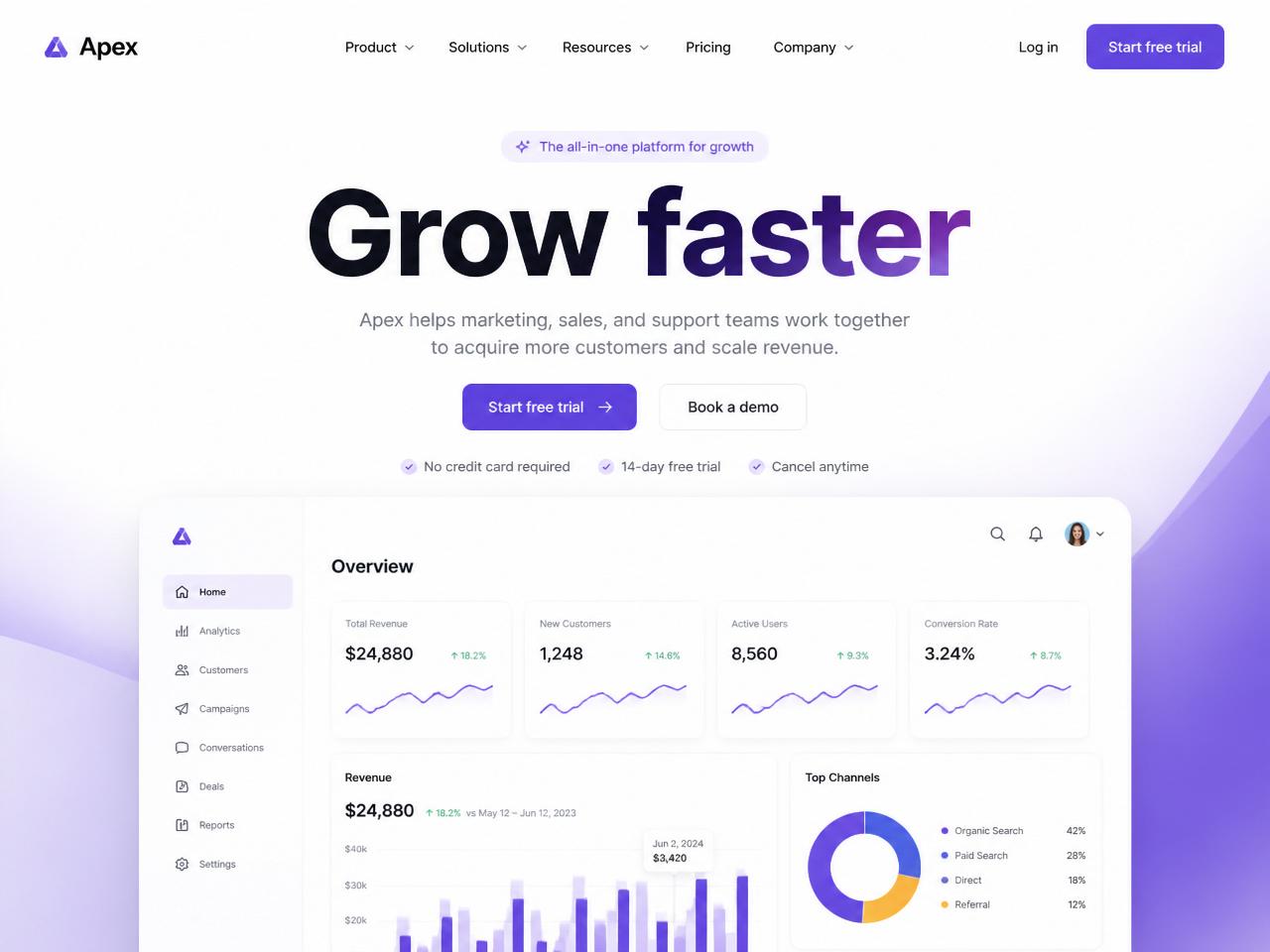 Starter Pack landing page preview
